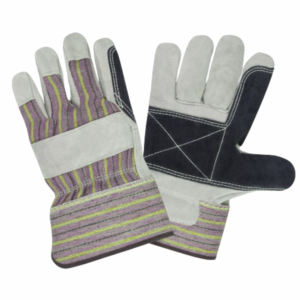 Gants de travail robustes en cuir de vachette pleine fleur pour hommes, paume double lisse renforcée, gants de rigueur polyvalents pour la sécurité industrielle - Product Image 1