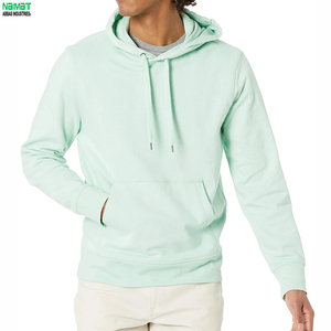 Sudadera con Capucha Verde Menta para Hombre, 100% Algodón, Felpa Francesa, Corte Regular, Estilo Casual para Otoño - Product Image 1