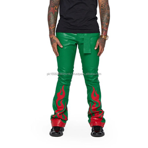 Pantalon en cuir noir pour homme, qualité supérieure, nouvelle collection 2025, best-seller, style motard, en cuir de vachette souple - Product Image 5