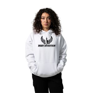 Sweat-shirt à capuche blanc pour femme, manches longues, en molleton, décontracté, pour la gym, les entraînements, vêtements de sport, doux, confortable, pour tous les jours - Product Image 1