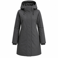 Veste d'hiver longue pour femme avec capuche, manteau chaud rembourré en coton, veste de sport décontractée grande taille