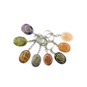 Porte-clés en cristal de haute qualité avec pierres multiples, symboles Money Switch, Word et Zibu, cadeaux pour femmes, vente en gros - Product Image 1