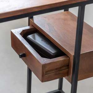 Table d'appoint Vandana Lyra Optima en bois de manguier et métal - Product Image 4