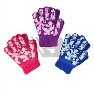 OEM Winter Adult Full Finger Knitted Fleece Thick Children Jacquard Warm <b>Gloves</b> Woman Hand Mittens - Product Image 5