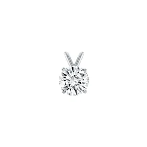 1.5 Ct Round Lab Created Grown Diamond <b>Solid</b> 14K White <b>Gold</b> <b>Pendant</b> Necklace - Product Image 2