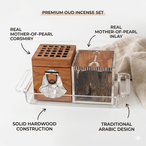 Difusor de aromaterapia de incienso madre perla de calidad superior, juego de regalo, bandeja con incrustaciones de hueso, caja, quemador, difusor de soporte Bakhoor colorido - Product Image 6