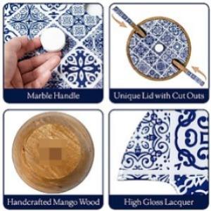 <b>Mango</b> <b>Wood</b> Luxury Salad <b>Bowl</b>-Classic Design Eco-Friendly Polished - Product Image 5