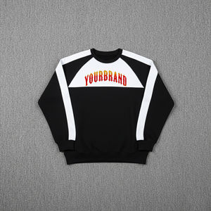 Sweat-shirts à col rond en coton 100% OEM, de haute qualité, épais, unis, pour hommes, vente en gros personnalisée, streetwear. - Product Image 6