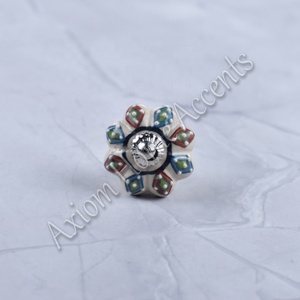 Elegantes perillas de cerámica con acabado marfil Axiom, acentos para el hogar para tocadores, armarios de cocina, armarios, dormitorios, incluidos armarios, cajones - Product Image 6