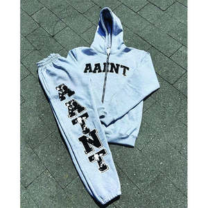 Conjunto de Sudadera con Capucha y Pantalones Acampanados de Estilo Urbano Personalizado - Product Image 5