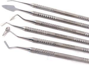 Ensemble d'instruments dentaires composites 6 pièces |   Spatules de remplissage plastiques réparatrices à double extrémité, outils de modelage et de lissage à boule - Product Image 2