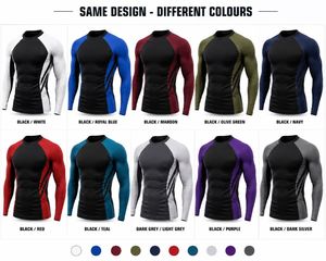 Maillot de protection anti-UV à manches longues et col rond pour homme, imprimé personnalisé, en spandex écologique, séchage rapide, respirant, sans coutures, 180g, sportif - Product Image 6