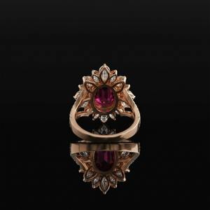 Anillo de compromiso europeo para mujer Mehrajudin Gems, rubí con corte cojín, plata 925 chapada en oro, engaste de púas cristianas, para fiesta de bodas - Product Image 4