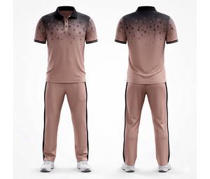 Uniforme de Cricket Personalizado con Estampado por Transferencia, Transpirable, Ligero, 220g, para Hombre, Negro y Verde, Poliéster, Secado Rápido, Conjunto de Jersey y Pantalón - Product Image 1