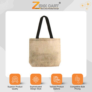 Bolsas de Yute Extra Grandes de Alta Durabilidad y Calidad, con Asas de Tela de Algodón, Cierre de Hombro, para Compras, Regalos, con Opción de Logotipo Personalizado - Product Image 2