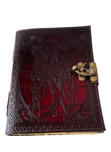 Vintage Brown Wiccan Deckle Bord Papier Planificateur Quotidien Cahier avec Sorts Vierges Livre Ombres Journal pour Dessin Croquis Cadeau - Product Image 5