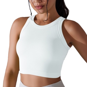 ODM OEM Clothing Custom Blank Ladies Plain Basic Knit Ribbed Crop Tank <b>Top</b> Women - Product Image 1