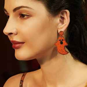 Pendientes de estilo clásico con cuentas y lentejuelas de alta calidad para mujer, joyería de moda para fiestas, pendientes colgantes llamativos, arte femenino. - Product Image 2