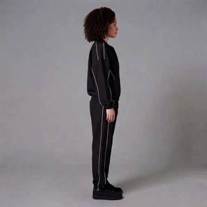 Conjunto de Sudadera con Capucha y Chaqueta Cortavientos de Invierno, Ecológico, con Lavado Ácido, Estampado Sólido, Tallas Grandes, para Hombre y Mujer, Ropa Deportiva Urbana - Product Image 3