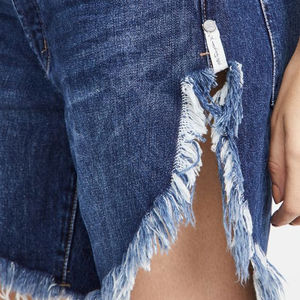 Shorts en jean taille haute délavés pour femme, coupe classique, qualité supérieure, style vintage, sexy, décontracté, respirant, 100 % coton, tendance - Product Image 4