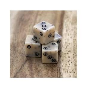 High Quality Handmade Embossed Classic 4-Sided Buffalo Horn Bone <b>Dice</b> White Color Waterproof Art & Collectible Customizable Size - Product Image 3