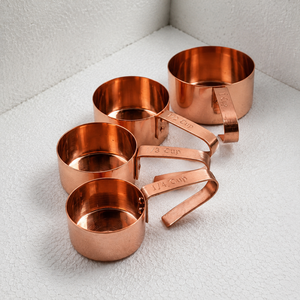 ชุดถ้วยตวงทองแดงพรีเมียม 4 ชิ้น ถ้วยตวงโลหะสำหรับทำขนม อุปกรณ์ตวงสำหรับทำอาหารในครัว ผู้ผลิต OEM ODM - Product Image 2