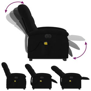 Sillón de Masaje Eléctrico Negro con Función de Reclinación y Elevación - Product Image 6