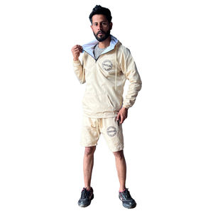 Conjunto de Chaqueta Corta y Pantalón Corto de Malla Interior de 2 Piezas Personalizado, Cortavientos con Cremallera de Nylon y Poliéster, Chándal Urbano para Hombre, Precio al por Mayor OEM - Product Image 6