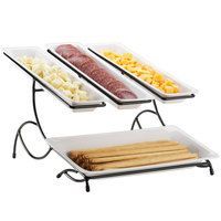 Support de service à 3 niveaux, support de service en bambou, support pour bols en céramique, support pour organiser les en-cas, support à desserts, étagère de service - Product Image 4