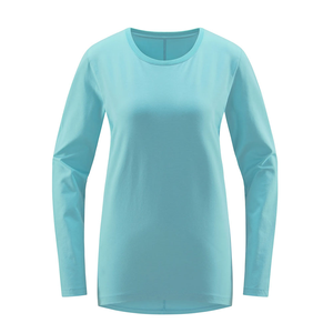 T-shirt à manches longues pour femmes, en coton doux, col rond, décontracté, léger, respirant, confortable, haut basique pour tous les jours et coupe décontractée - Product Image 1