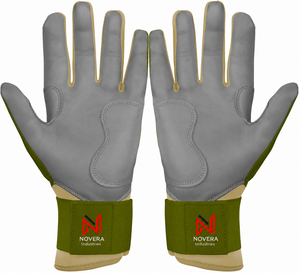 Gants de frappeur de baseball personnalisables de haute qualité en cuir de chèvre écologique, pour l'intérieur des terrains, à doigts complets, antidérapants et respirants - Product Image 2