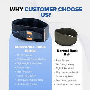 Unit TENS Rechargeable Companio CW-600 dengan Kontrol Waktu untuk Pijat Pulsa Punggung, Pengelolaan Nyeri untuk Pria dan Wanita - Product Image 4