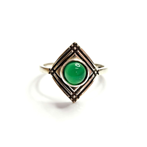 แหวนแฟชั่นกรีนออนิกซ์ 3.2 กรัม - Product Image 1