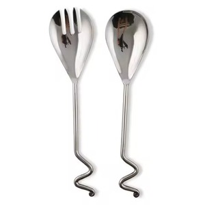 Luxury Metal Salad Server Set with <b>Smooth</b> Texture for Dining Room and Kitchen Styling - Product Image 6