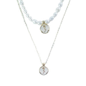 Collier de haute qualité au design rétro français, luxe léger, perle d'eau douce, pendentif rose, accessoire de mode haut de gamme - Product Image 5