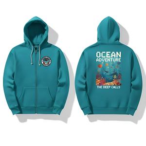 Sweat à capuche personnalisé style anime avec impression graphique pour homme, tricoté, uni, streetwear, fabricant - Product Image 3