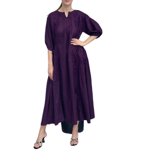 Nuevo Diseño, Vestidos Casuales Transpirables para Mujer, Cuello en V, Color Sólido, Tallas Grandes, Logotipo y Colores Personalizables - Product Image 4