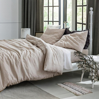 Nouvelle mode 2025, housse de couette en lin pur, taille Queen, pré-lavée, blanche, ensemble de draps en lin pour un usage domestique