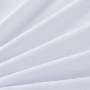 T-shirt décontracté surdimensionné pour homme, blanc, à manches courtes, col rond, en jersey de coton tricoté uni sur le devant - Product Image 5
