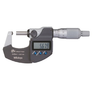 ไมโครมิเตอร์แบบหลอด ยี่ห้อ Mitutoyo รุ่น BMS-25MX 395-251-30 ได้รับการรับรองมาตรฐาน  แบบดิจิตอล ชนิดหัวตัดทรงกลม-แบน ผลิตในญี่ปุ่น ช่วงการวัด 0-25 มม. - Product Image 1