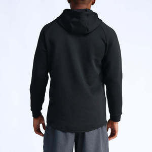 Performance Stretch Muscle Fit Hoodie Lightweight Hooded Tee Quick Dry Gym Activewear <b>Mens</b> Workout & Sport Training Hoodies - Product Image 2