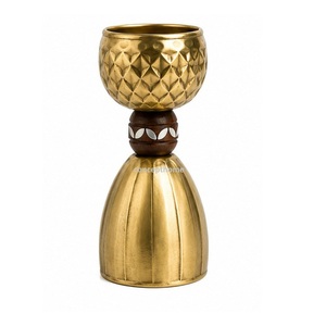 Custom Design Hand-Made Brass Incense <b>Burner</b> With Wooden Base And Decorative Inlay <b>For</b> Religious Use - Product Image 6