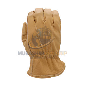 Strong Comfortable Grain Leather Rigger <b>Gloves</b> with Anti-Slip Heat Resistant Customizable Design <b>Long</b> Lasting Workwear Quality - Product Image 3