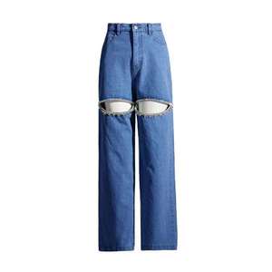 Mejor Precio, Alta Calidad, Pantalones Cargo de Mezclilla de Peso Medio, Estilo Vintage, Ecológicos, Transpirables, Casuales, para Mujer, Tallas Grandes - Product Image 5
