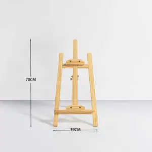 Art Easels Pine Wooden 70cm Kids Easel for Painting Adjustable Professional Easel Display Stand Wholesale