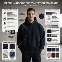 Style tendance du moment, sweats à capuche pour hommes en couleurs unies à manches longues / Style tendance, sweats à capuche pour hommes au design personnalisé pour un usage décontracté