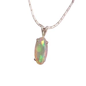 Ethiopian Opal Stone Pendant 925 Sterling <b>Silver</b> Charm Fine <b>Silver</b> Jewelry Fashion Jewelry Women Girls Charm Pendant - Product Image 2