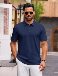 Camiseta de golf personalizada, camiseta de golf para hombre y mujer, tela de sarga, camisa de golf 100% algodón de secado rápido, camisa de golf de verano al por mayor - Product Image 1