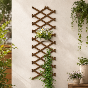 Panel de Enrejado de Madera Expandible para Pared, Soporte para Plantas, Macetas, Decoración para Jardín, Patio, Balcón - Product Image 5