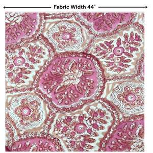 Textil Decorativo para el Hogar de Primera Calidad, 100% Algodón Tejido Puro de la India, Suave y Ecológico, Estampado a Mano en Jaipur, Tintes No Tóxicos, Apto para Acolchado - Product Image 5